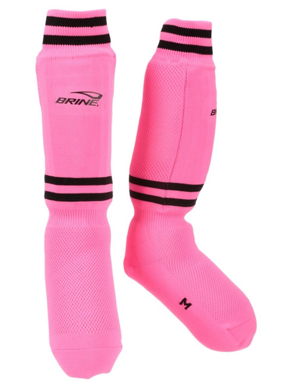 2/$12 💥🆕 Brine Pink/Black Soccer Sock'r  Shinguard & Socks | Medium | 7347